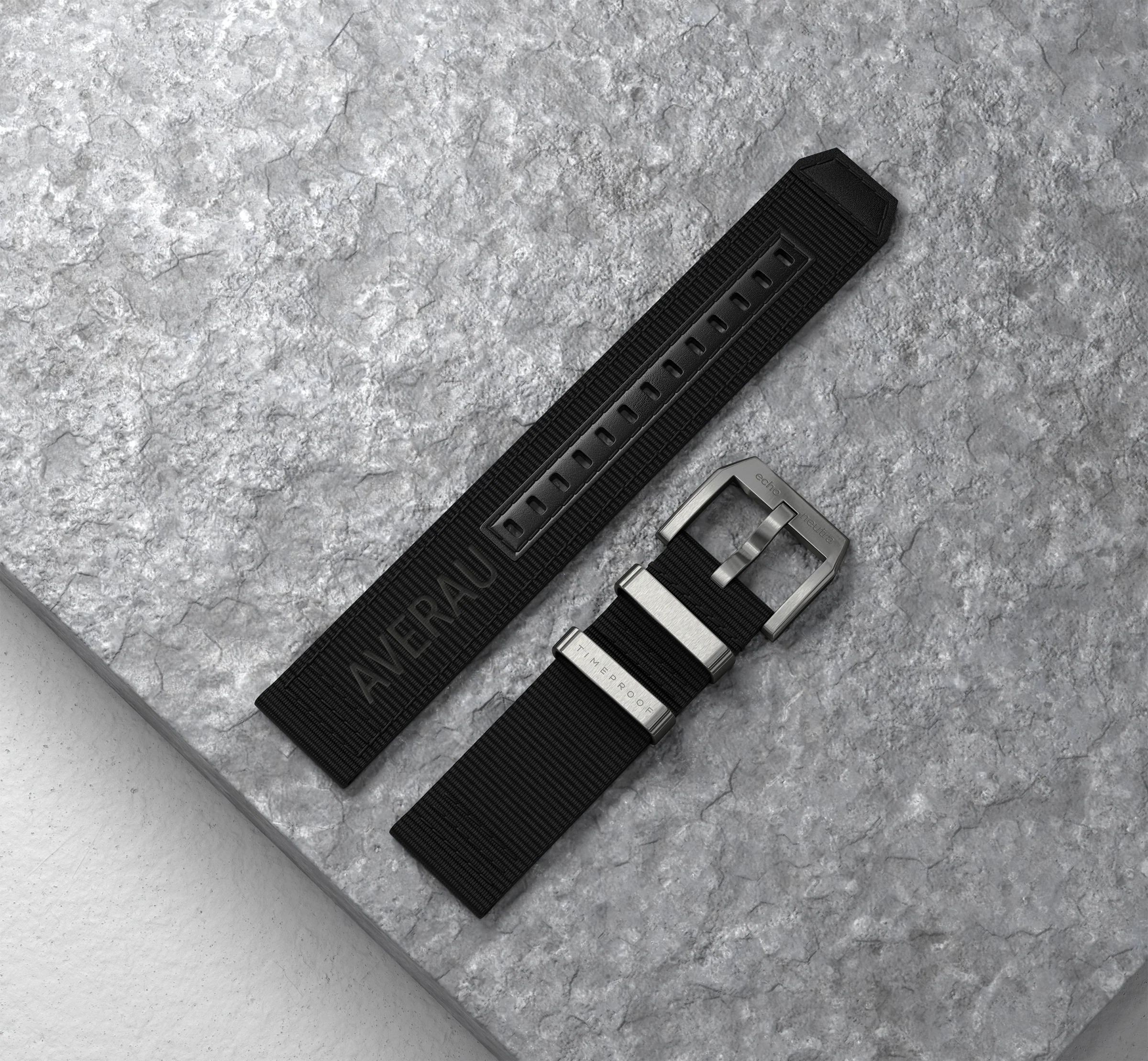 Black technical nylon strap - Averau Ceramic