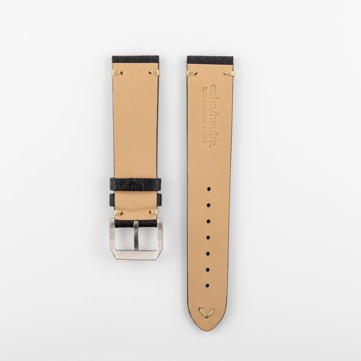 Black Vintage leather - Buckle 16 mm - Image 5
